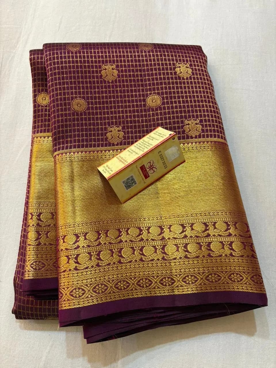 PURE KANJEEVARAM SILK SELF BROCKET LIGHT NAVI BLUE COLOR PH69273